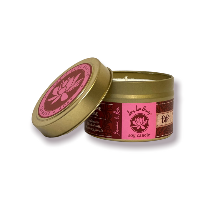 {Pritti} Jasmine & Rose Travel Tin Candle